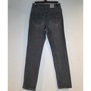Vintage Lee Jeans 31x36 Faded Black Dark Grey Distressed Denim